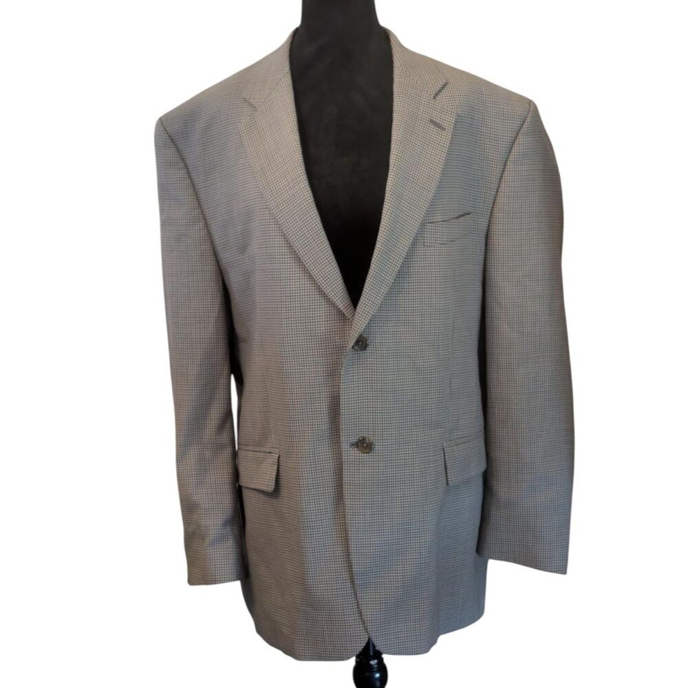Ralph Lauren 100% Pure New Wool Houndstooth Blazer, Size 44R